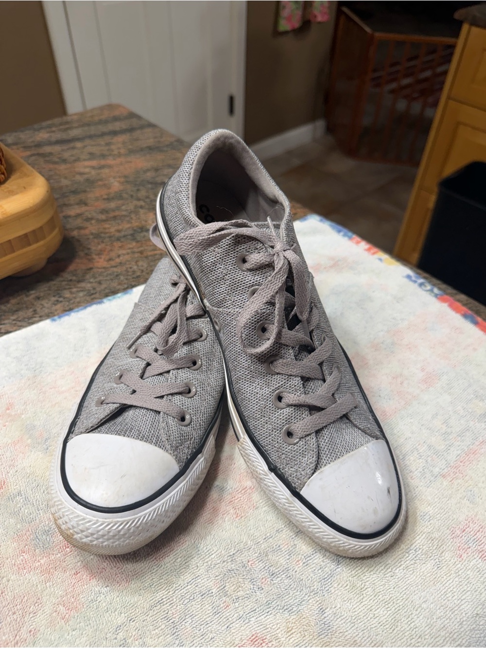 Converse Light Gray Low-Top Canvas Sneakers